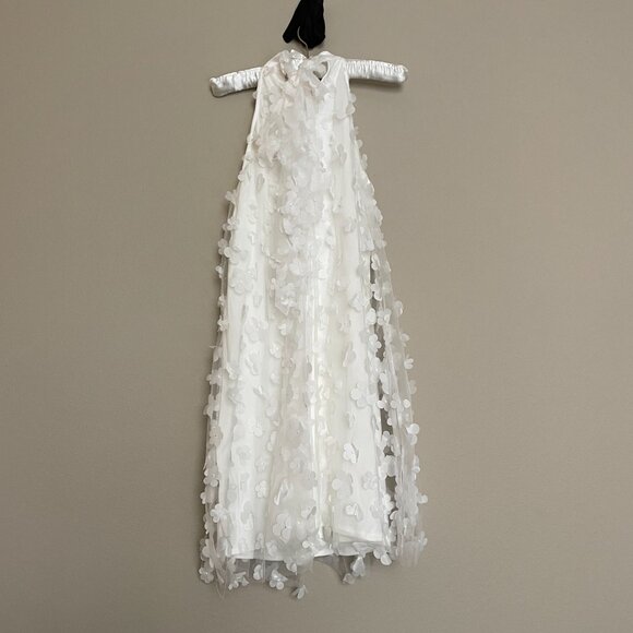 NEW! White Floral dress New York and company featured brand, Lena, 3D flowers. - Picture 11 of 13